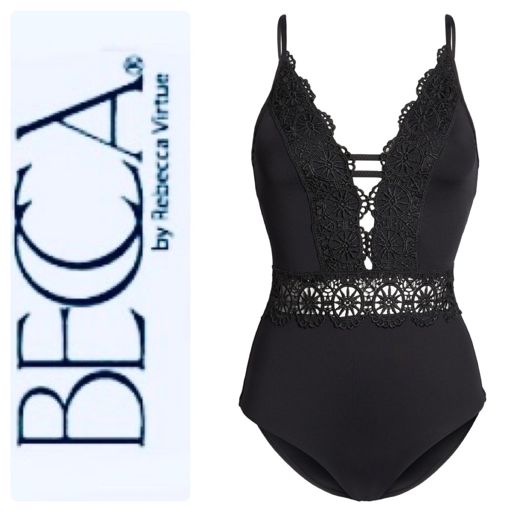 🎉HP🎉⭐️New Becca Muse Crochet One-Piece Swimsuit - Picture 6 of 12